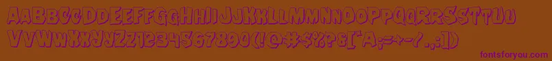 Nightchilde3D Font – Purple Fonts on Brown Background