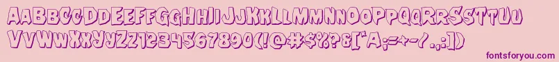 Nightchilde3D Font – Purple Fonts on Pink Background
