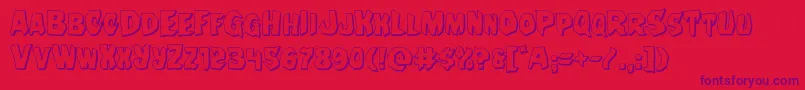 Nightchilde3D Font – Purple Fonts on Red Background