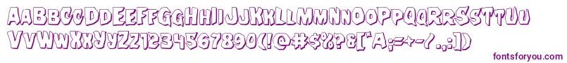 Шрифт Nightchilde3D – фиолетовые шрифты на белом фоне