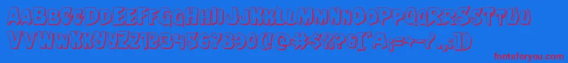 Nightchilde3D Font – Red Fonts on Blue Background