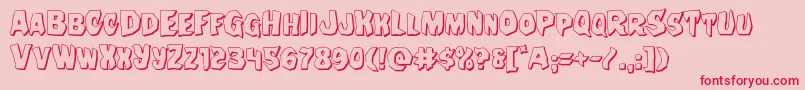 Nightchilde3D Font – Red Fonts on Pink Background
