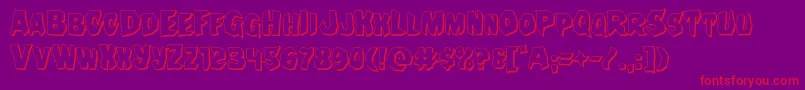 Nightchilde3D Font – Red Fonts on Purple Background