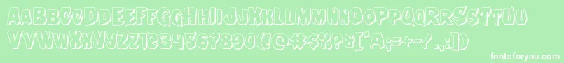 Nightchilde3D Font – White Fonts on Green Background