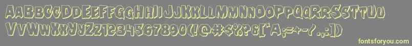 Nightchilde3D Font – Yellow Fonts on Gray Background
