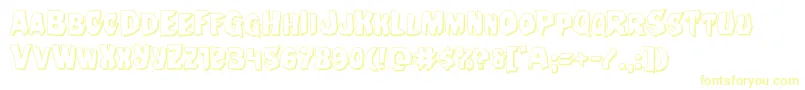 Nightchilde3D Font – Yellow Fonts on White Background