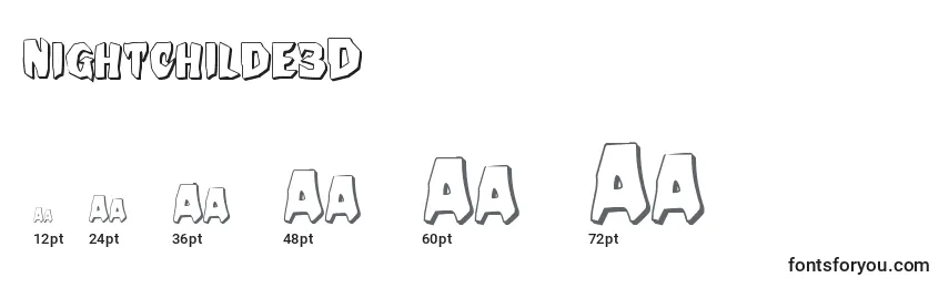 Nightchilde3D Font Sizes