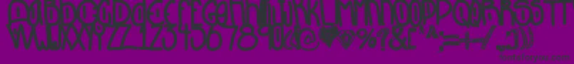 Dontlookback Font – Black Fonts on Purple Background