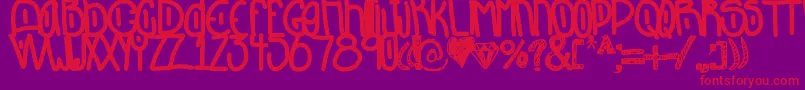 Dontlookback Font – Red Fonts on Purple Background