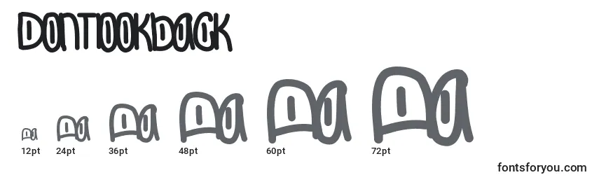 Größen der Schriftart Dontlookback
