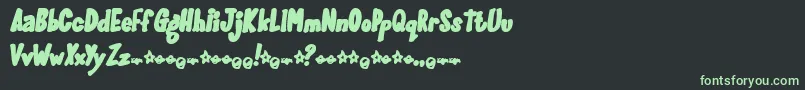 Gloogun Font – Green Fonts on Black Background