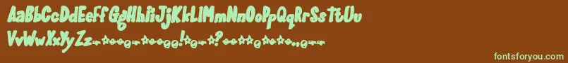 Gloogun Font – Green Fonts on Brown Background