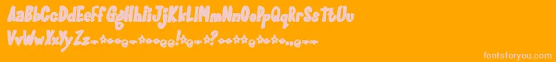 Gloogun Font – Pink Fonts on Orange Background