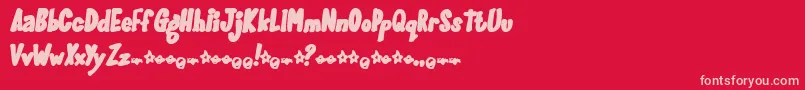 フォントGloogun – 赤い背景にピンクのフォント