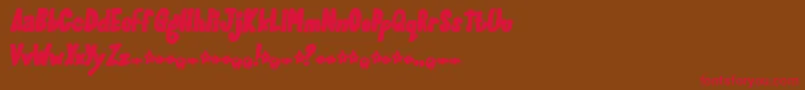 Gloogun Font – Red Fonts on Brown Background