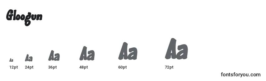 Gloogun Font Sizes