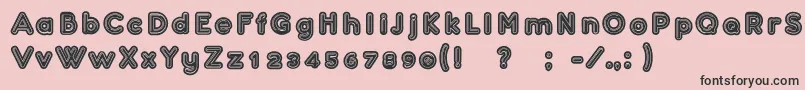 フォントConfarreatio – ピンクの背景に黒い文字