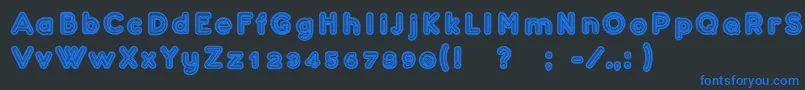 Confarreatio Font – Blue Fonts on Black Background