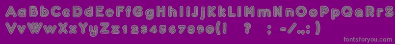 フォントConfarreatio – 紫の背景に灰色の文字
