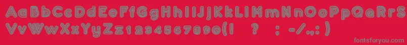 Confarreatio-Schriftart – Graue Schriften auf rotem Hintergrund