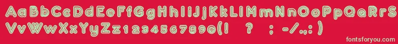 Confarreatio Font – Green Fonts on Red Background