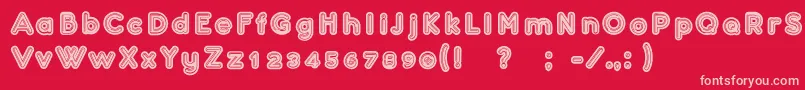 フォントConfarreatio – 赤い背景にピンクのフォント