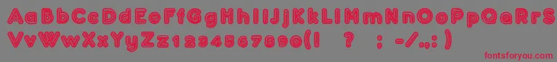 フォントConfarreatio – 赤い文字の灰色の背景