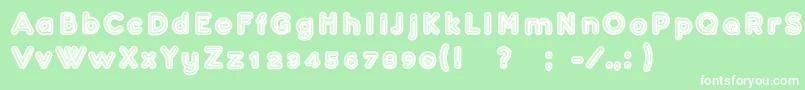 Confarreatio Font – White Fonts on Green Background