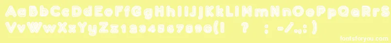 Confarreatio Font – White Fonts on Yellow Background