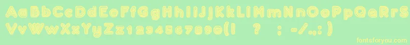 Confarreatio Font – Yellow Fonts on Green Background