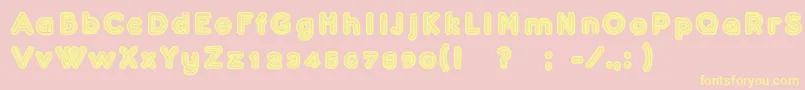 More about Confarreatio Font Confarreatio Font – Yellow Fonts on Pink Background