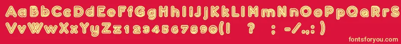 Confarreatio Font – Yellow Fonts on Red Background