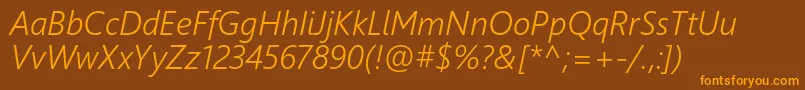 Weblysleekuisli Font – Orange Fonts on Brown Background