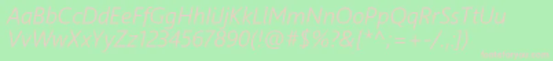 Weblysleekuisli Font – Pink Fonts on Green Background