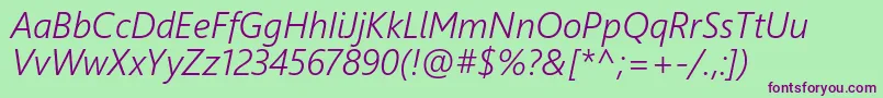 Weblysleekuisli Font – Purple Fonts on Green Background