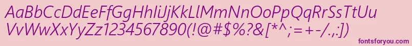 Weitere Informationen zur Weblysleekuisli-Schriftart Weblysleekuisli-Schriftart – Violette Schriften auf rosa Hintergrund