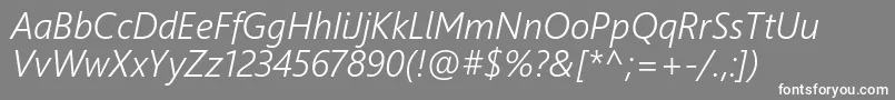Weblysleekuisli Font – White Fonts on Gray Background