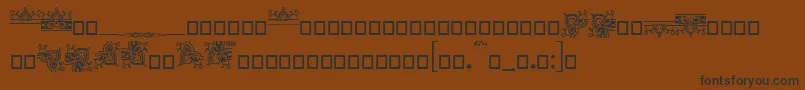 OrthodoxOrnament-Schriftart – Schwarze Schriften auf braunem Hintergrund
