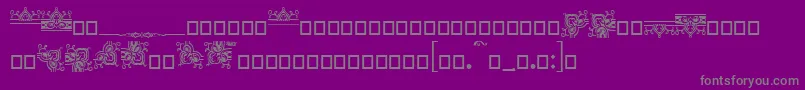 フォントOrthodoxOrnament – 紫の背景に灰色の文字