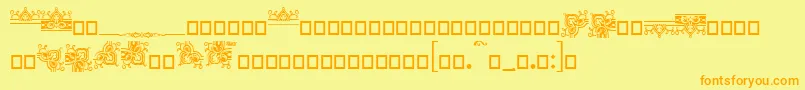 OrthodoxOrnament Font – Orange Fonts on Yellow Background