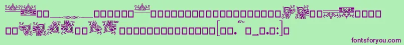 Police OrthodoxOrnament – polices violettes sur fond vert
