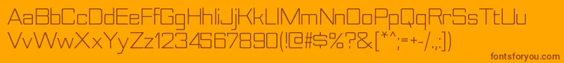 NesobritebkRegular Font – Brown Fonts on Orange Background