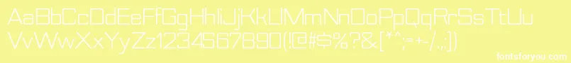 NesobritebkRegular Font – White Fonts on Yellow Background
