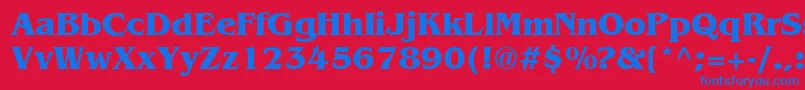 BengalyBold Font – Blue Fonts on Red Background