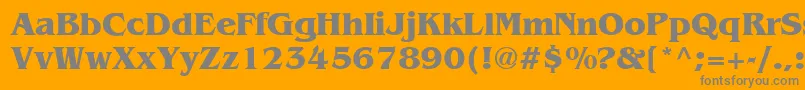 Шрифт BengalyBold – серые шрифты на оранжевом фоне