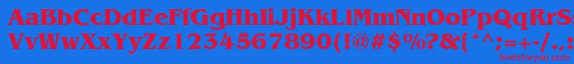 BengalyBold Font – Red Fonts on Blue Background