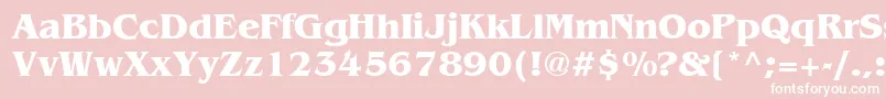 フォントBengalyBold – ピンクの背景に白い文字