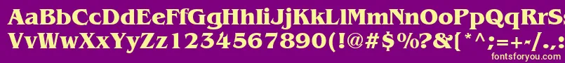 BengalyBold Font – Yellow Fonts on Purple Background