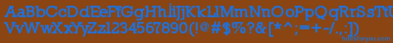 フォントNillandBlack – 茶色の背景に青い文字