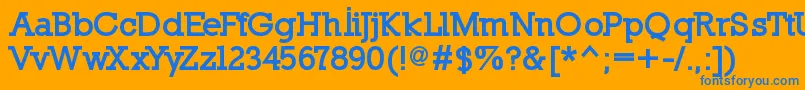 NillandBlack Font – Blue Fonts on Orange Background